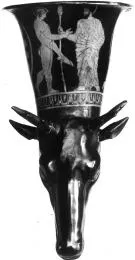 FIGURE VASE (ATHENIAN, RED-FIGURE)