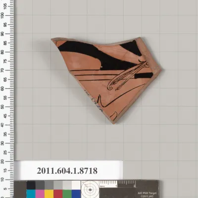 Terracotta fragment of a kylix (drinking cup)