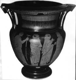 KRATER, COLUMN (ATHENIAN, RED-FIGURE)
