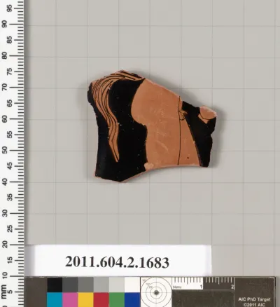 Terracotta fragment of a skyphos (deep drinking cup)