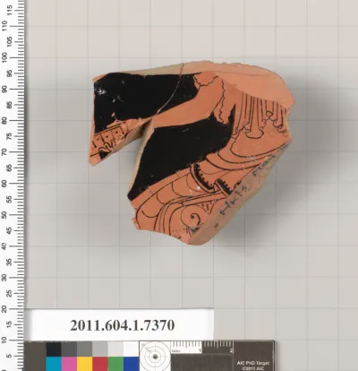 Terracotta fragment of a kylix (drinking cup)