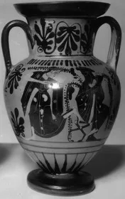 AMPHORA, NECK (ATHENIAN, BLACK-FIGURE)