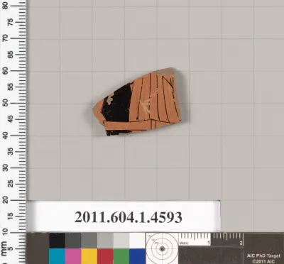 Terracotta fragment of a kylix (drinking cup)