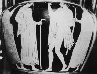 KRATER, COLUMN (ATHENIAN, RED-FIGURE)