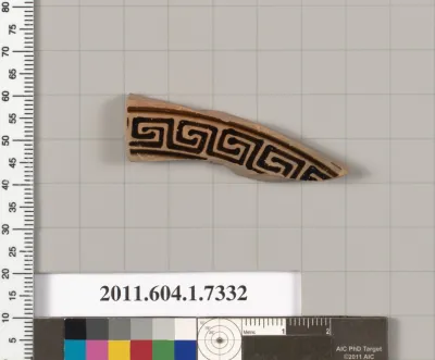 Terracotta fragment of a kylix (drinking cup)