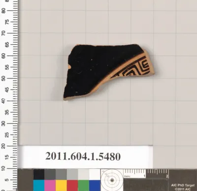 Terracotta fragment of a kylix (drinking cup)