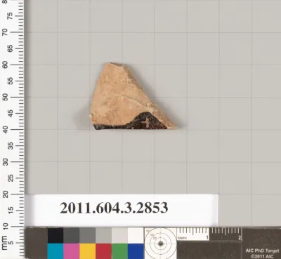 Terracotta fragment of a closed shape