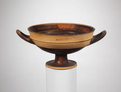 Terracotta kylix (drinking cup)