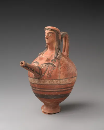 Terracotta trick vase