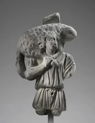 Furniture Support Shaped as a Good Shepherd