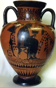 AMPHORA, NECK (ATHENIAN, BLACK-FIGURE)