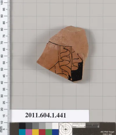 Terracotta fragment of a kylix (drinking cup)