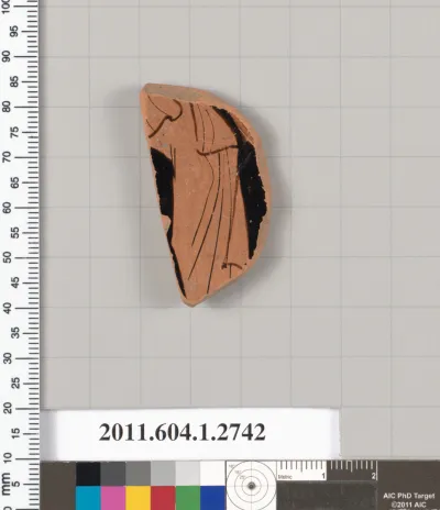 Terracotta fragment of a kylix (drinking cup)