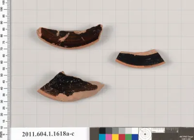Terracotta fragments of kylikes (drinking cups)