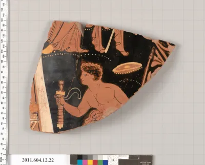 Terracotta fragment of a closed shape