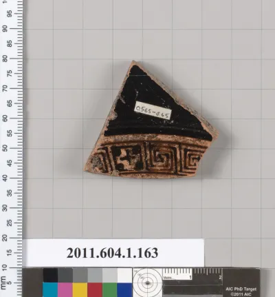 Terracotta fragment of a kylix (drinking cup)