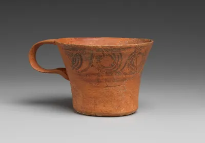 Terracotta one-handled cup