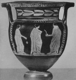 KRATER, COLUMN (ATHENIAN, RED-FIGURE)