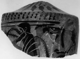 LEKYTHOS, FRAGMENT (ATHENIAN, BLACK-FIGURE)