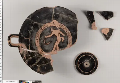 Terracotta fragments of a kylix (drinking cup)