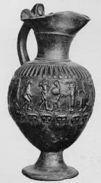 OINOCHOE (ETRUSCAN, BUCCHERO)