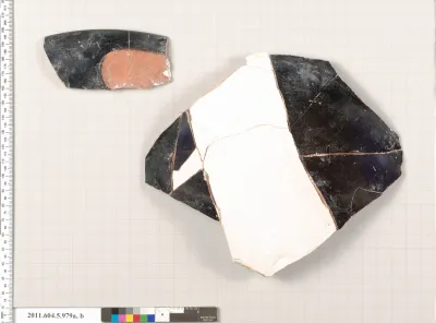 Terracotta fragments of a kylix (drinking cup)