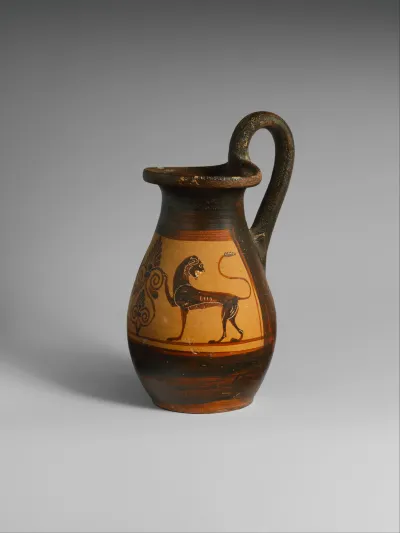 Terracotta olpe (jug)