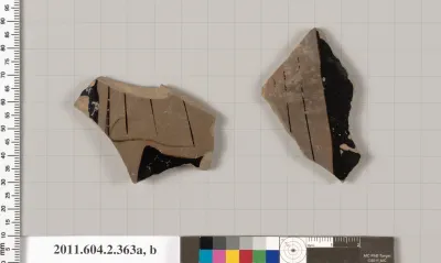 Terracotta fragments of a column-krater (bowl for mixing wine and water)