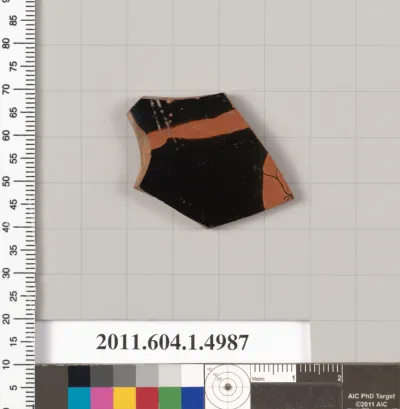 Terracotta fragment of a kylix (drinking cup)