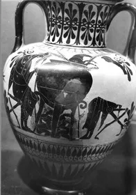 AMPHORA, NECK (ATHENIAN, BLACK-FIGURE)