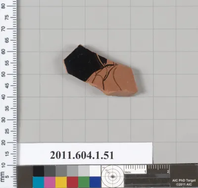 Terracotta fragment of a kylix (drinking cup)