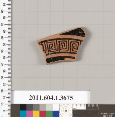 Terracotta fragment of a kylix (drinking cup)