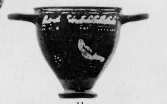 SKYPHOS (SOUTH ITALIAN, GNATHIAN, BLACK GLAZE)