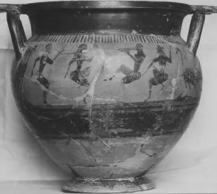 KRATER, COLUMN (ATHENIAN, BLACK-FIGURE)