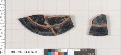 Terracotta fragments of kylikes (drinking cups)