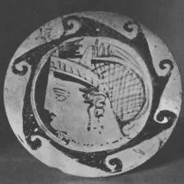 PLATE, STEMMED (ETRUSCAN, RED-FIGURE)