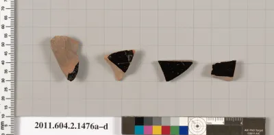 Terracotta fragments of skyphoi (deep drinking cups)