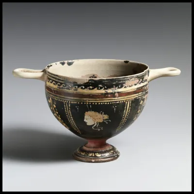 Terracotta skyphos (deep drinking cup)