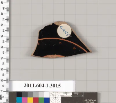 Terracotta fragment of a kylix (drinking cup)