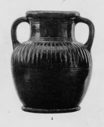 AMPHORA, NECK (CALENIAN, BLACK GLAZE)