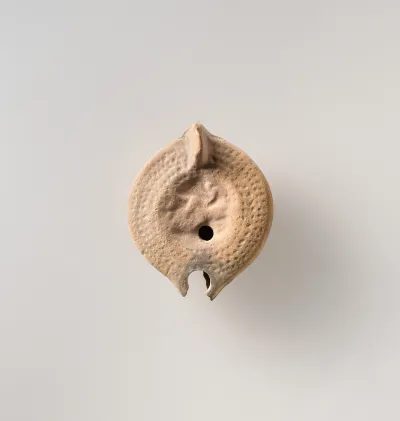 Terracotta oil lamp