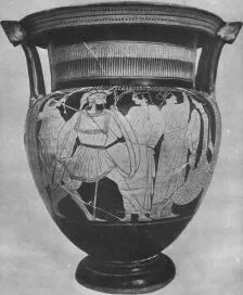 KRATER, COLUMN (ATHENIAN, RED-FIGURE)