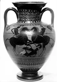 AMPHORA, NECK (ATHENIAN, BLACK-FIGURE)