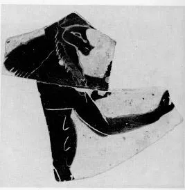 LEKYTHOS, FRAGMENT (ATHENIAN, BLACK-FIGURE)