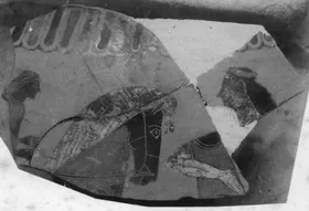 KRATER, COLUMN, FRAGMENT (ATHENIAN, BLACK-FIGURE)