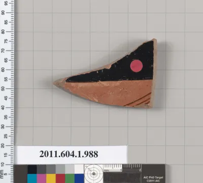 Terracotta fragment of a kylix (drinking cup)