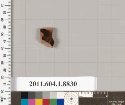 Terracotta rim fragment of a kylix (drinking cup)