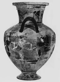 AMPHORA, NECK, SHOULDER-HANDLED (EAST GREEK, CLAZOMENIAN, BLACK-FIGURE)