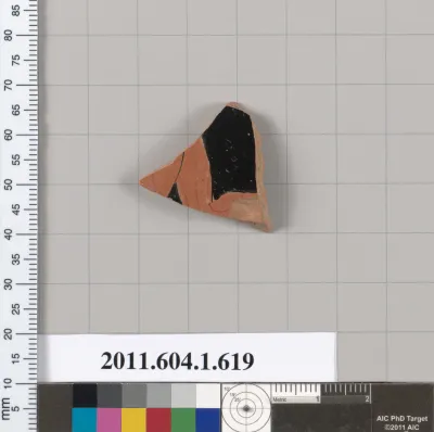 Terracotta fragment of a kylix (drinking cup)