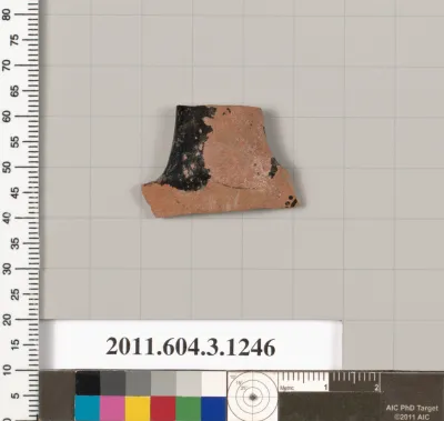 Terracotta fragment of a kyathos (cup-shaped ladle)